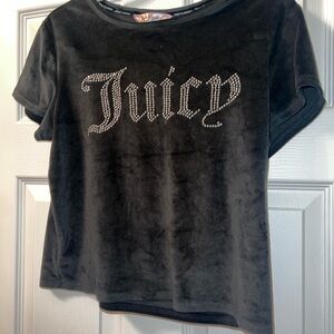 Juicy Couture Black Velour Top